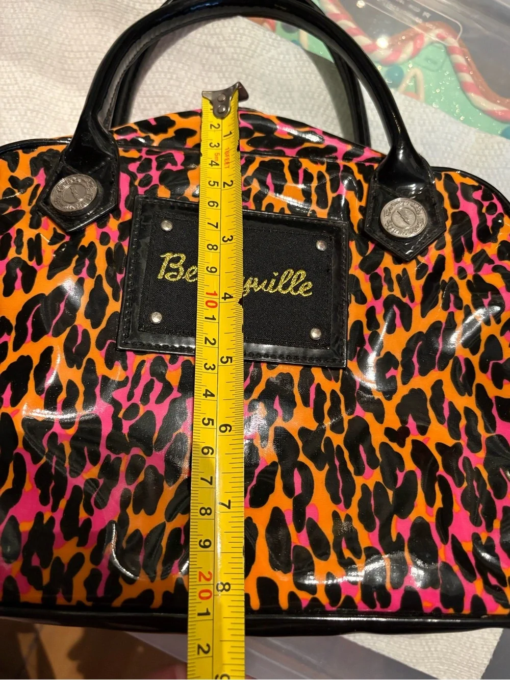 VTG Y2K Betseyville by Betsey Johnson Cheetah Leopard Makeup Toiletry Bag